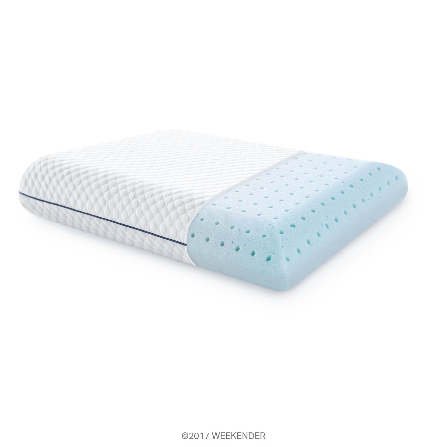 Weekender Gel Memory Foam Pillow - Standard Size Medium Plush for Neck & Shoulder Support - Orthopedic Pillow for Back, Side & Stomach Sleepers - Perfect for Home, Hotel, Travel & Hospital Use