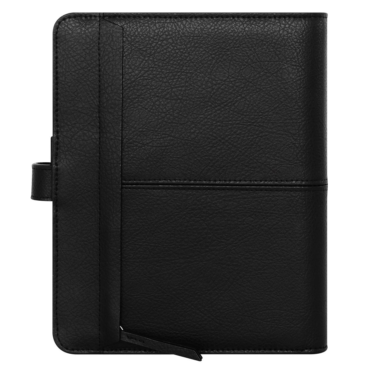 FranklinCovey Anna Leather Snap Binder - Classic Onyx Color | Professional Organizer Binder for Business, School & Office Use | Durable Leather Portfolio for Documents & Notes