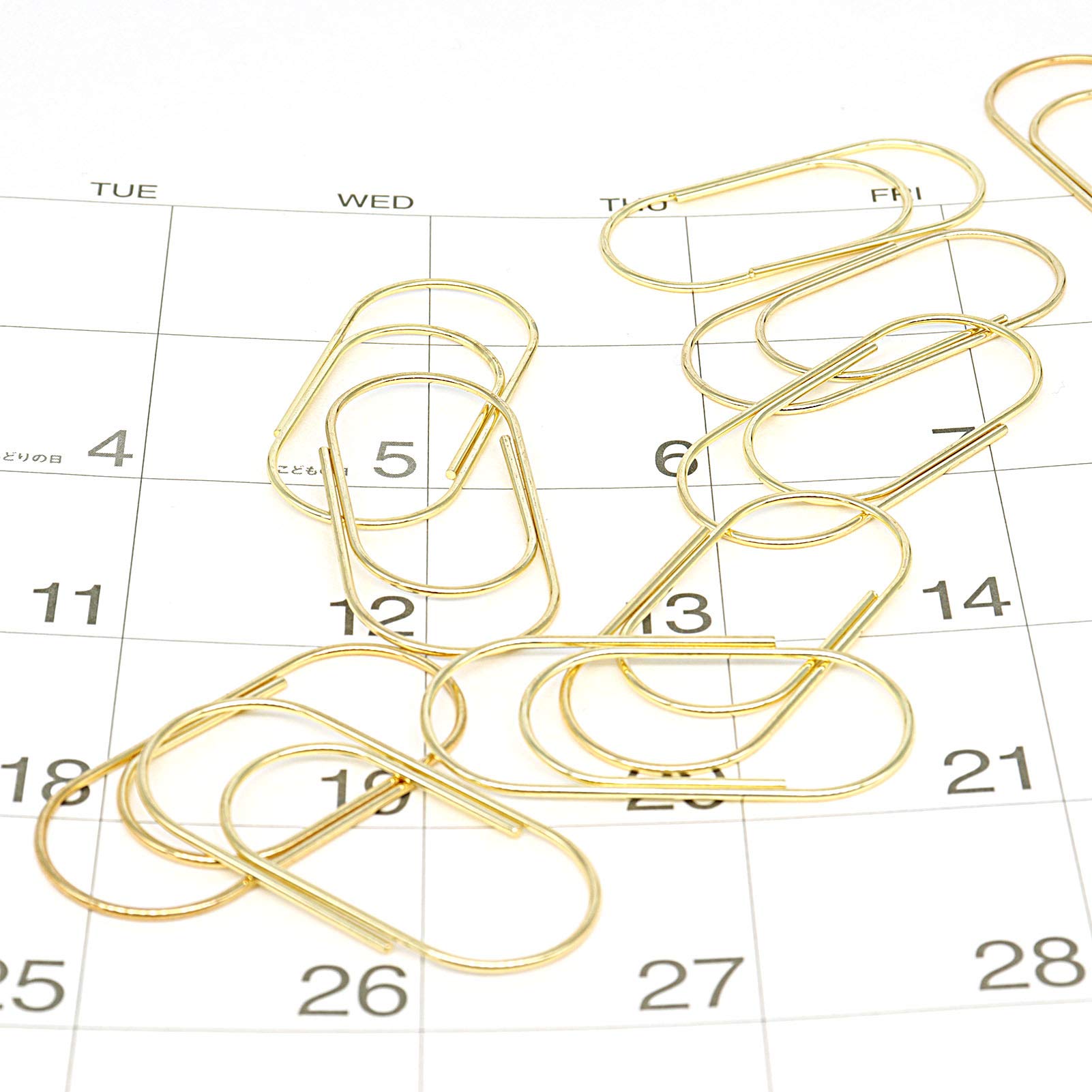 Premium Gold Paper Clips - Jumbo Large Size (50/Box) - Non-Skid Smooth Surface for Office, School & Document Organization | Perfect for Presentations, Files & Craft Projects