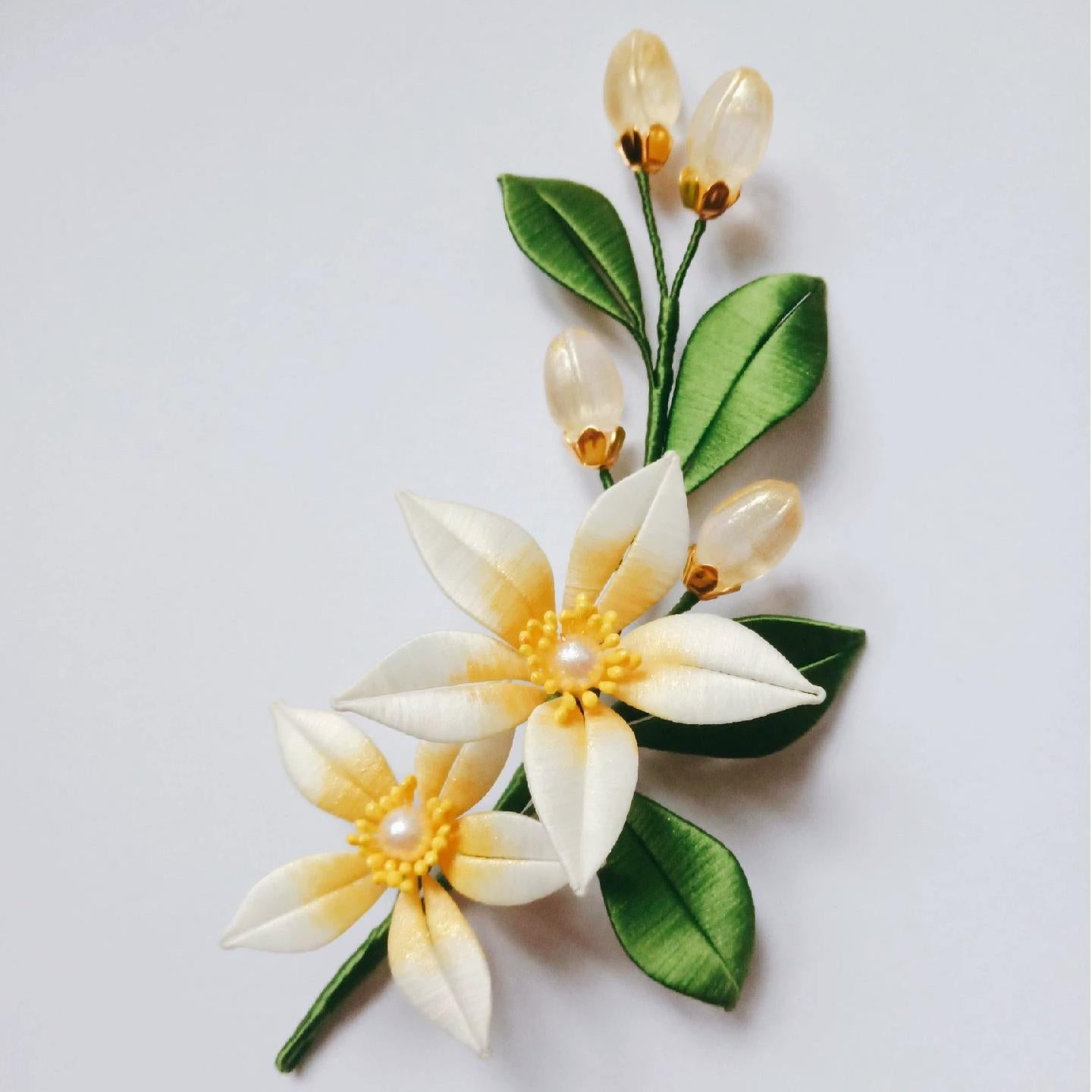 Custom Silk Flower Brooch - Elegant Handmade Floral Pin for Women | Perfect for Weddings, Parties & Special Occasions