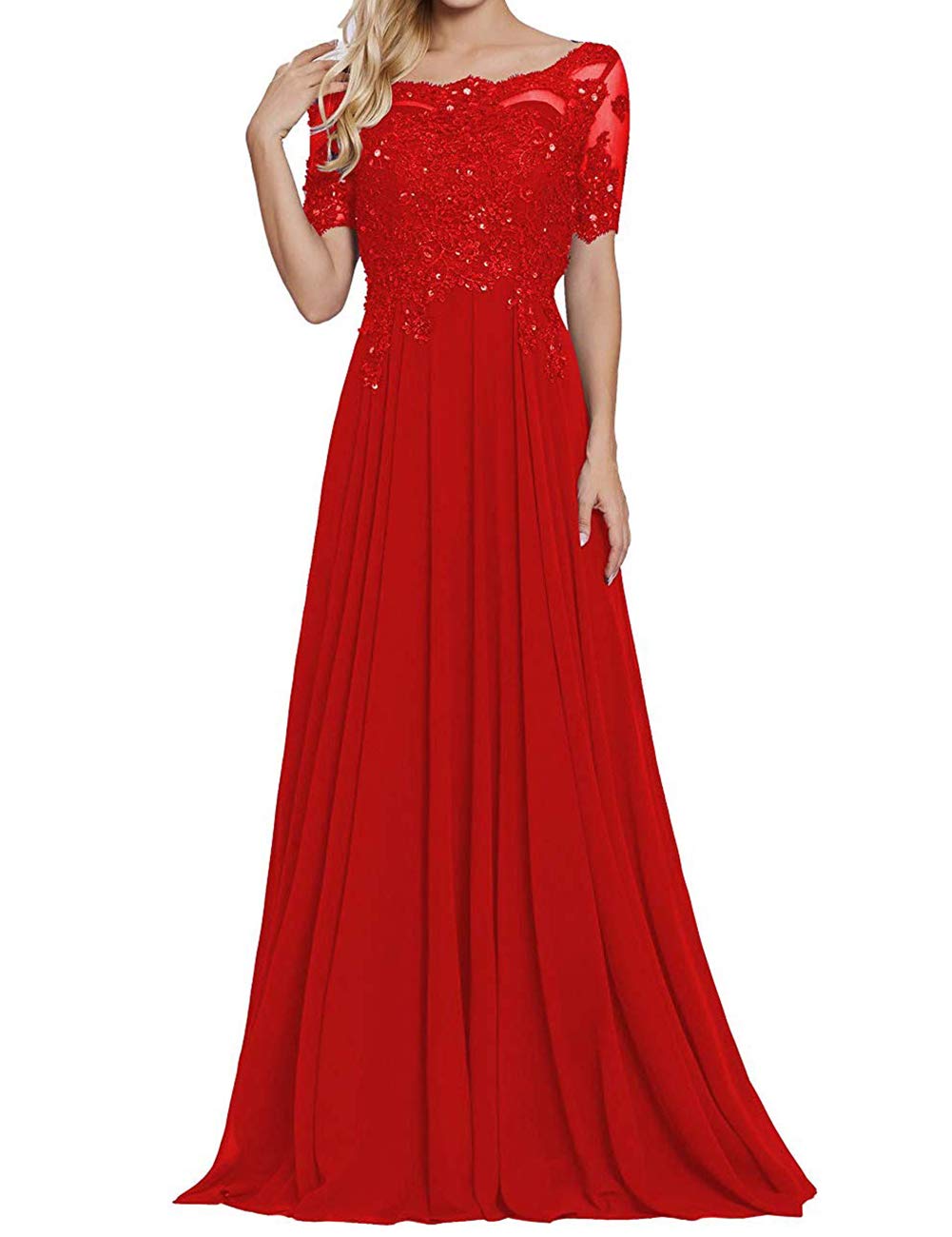 Elegant Lace Mother of The Bride Dresses for Wedding - Long Formal Gowns for Mother of The Groom & Wedding Guests | Perfect for Church Ceremonies, Reception Parties & Special Occasions