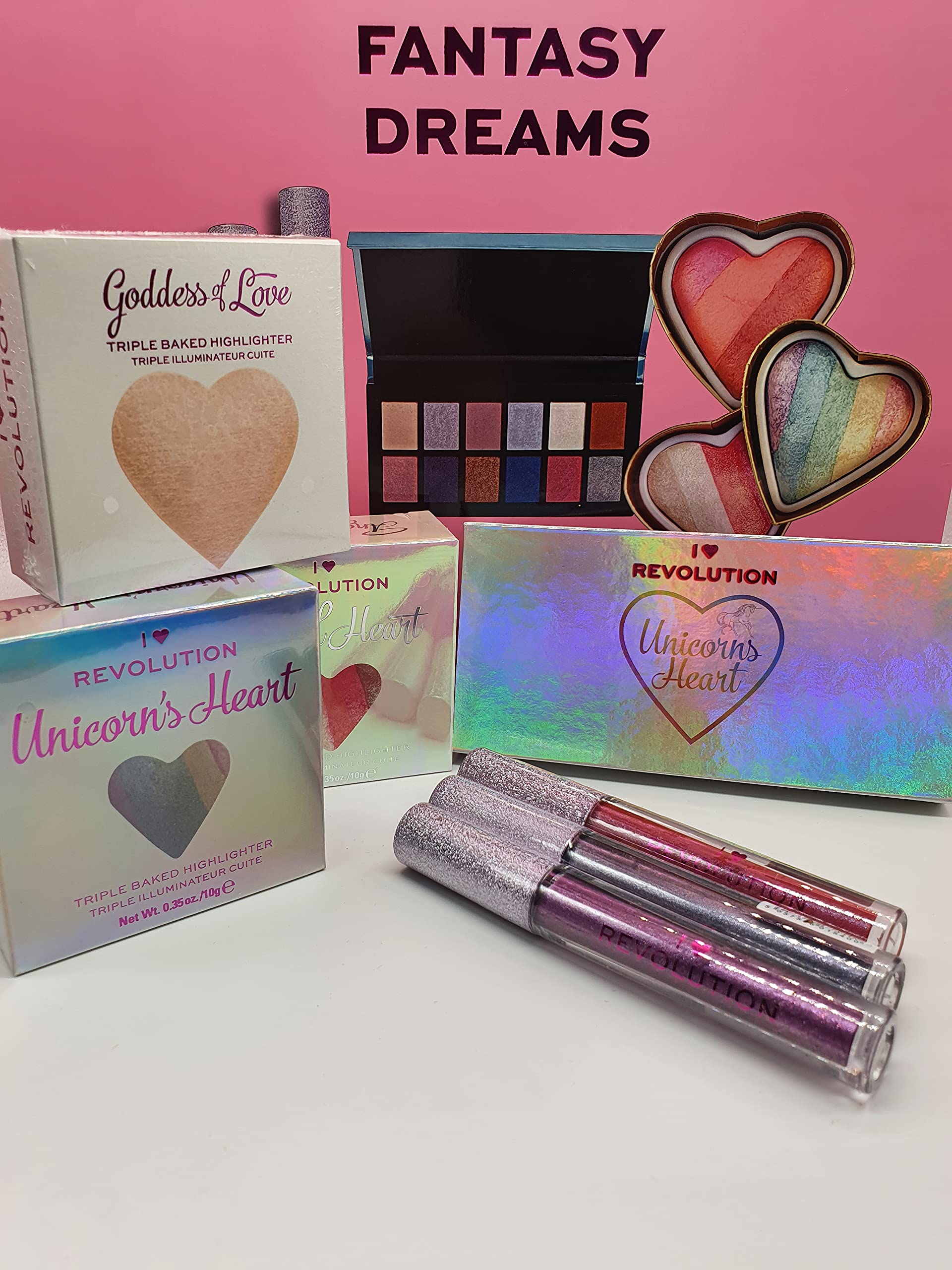 Vegan Revolution Vegan Make Up Set - Unicorn Metallic Eyeshadow & Lip Gloss Kit | Cruelty-Free, Glitter Cosmetics for Party, Halloween & Festival Looks