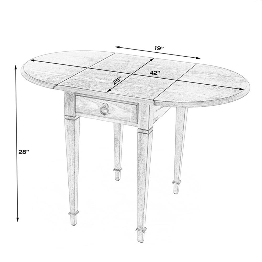 Butler Specialty Glenview Pembroke Table - Powder Gray Wood Finish - Perfect for Living Room, Bedroom, or Home Office Furniture