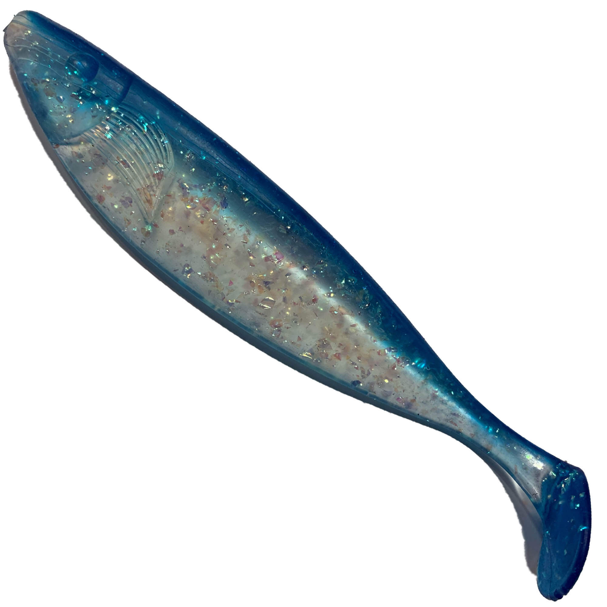 Action Plastics 10-Inch Dredge Shad Blue Mylar Fishing Lure - Premium Bass & Walleye Bait for Freshwater & Saltwater Fishing