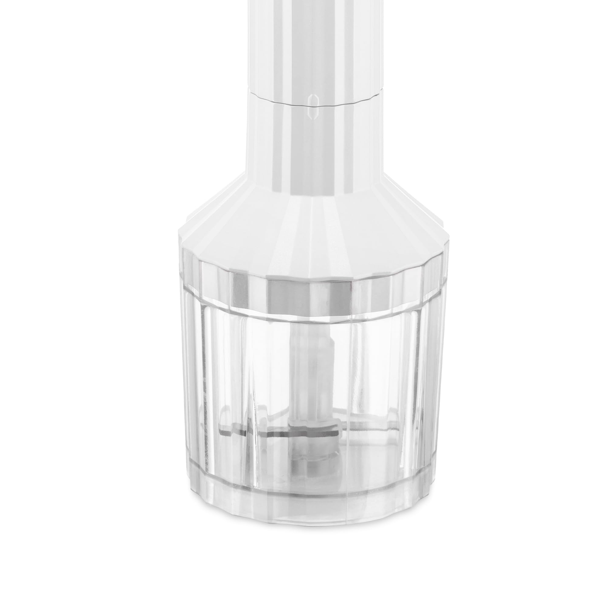 Alessi Plissé MDL10SW/US 200W Hand Blender Set - Includes Measuring Cup, Whisk & Chopper Accessories - White Thermoplastic Resin - US Plug - Perfect for Smoothies, Soups & Baby Food Preparation