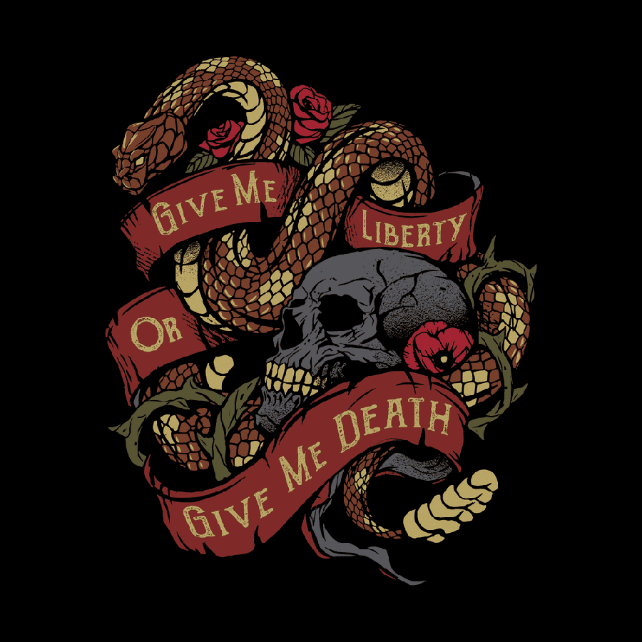 Liberty or Death Long Sleeve Shirt - Black Cotton Tee for Men | Patriotic American Apparel for Casual Wear & Outdoor Activities