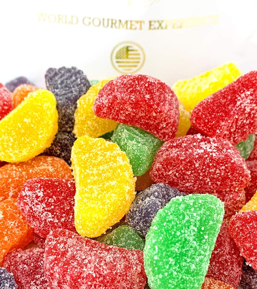 SweetGourmet Assorted Fruit Slices - Bulk Jelly Candy 1 Pound | Delicious Soft & Chewy Fruit Flavored Snacks for Parties, Gifts & Everyday Treats