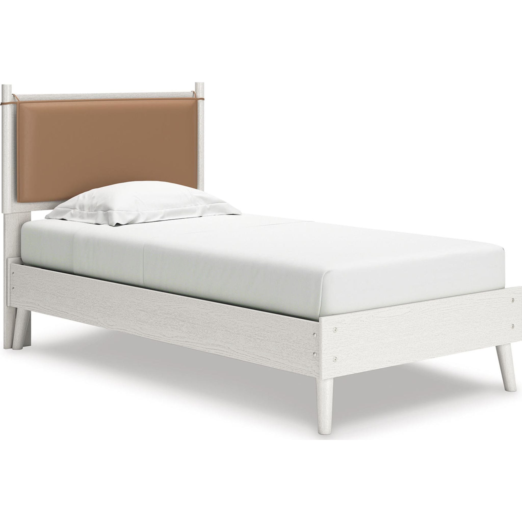 Aprilyn Twin Panel Bed Frame - White Wooden Platform Bed with Headboard & Footboard - Perfect for Kids, Teens & Guest Rooms