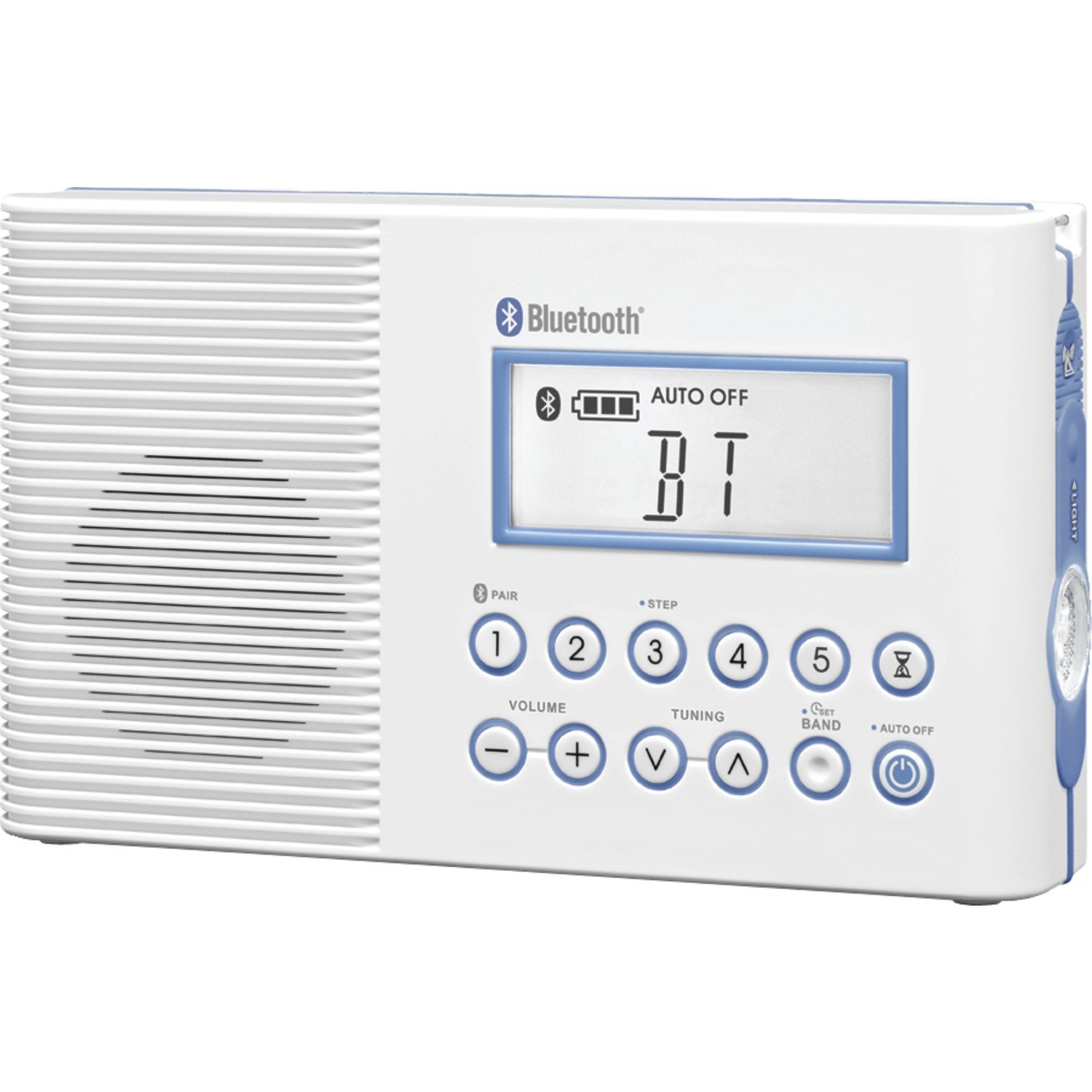 Sangean H202 Waterproof Shower Radio - Portable AM/FM Digital Tuner with Bluetooth & NOAA Weather Alerts - Perfect for Bathroom, Poolside, Camping & Emergency Preparedness