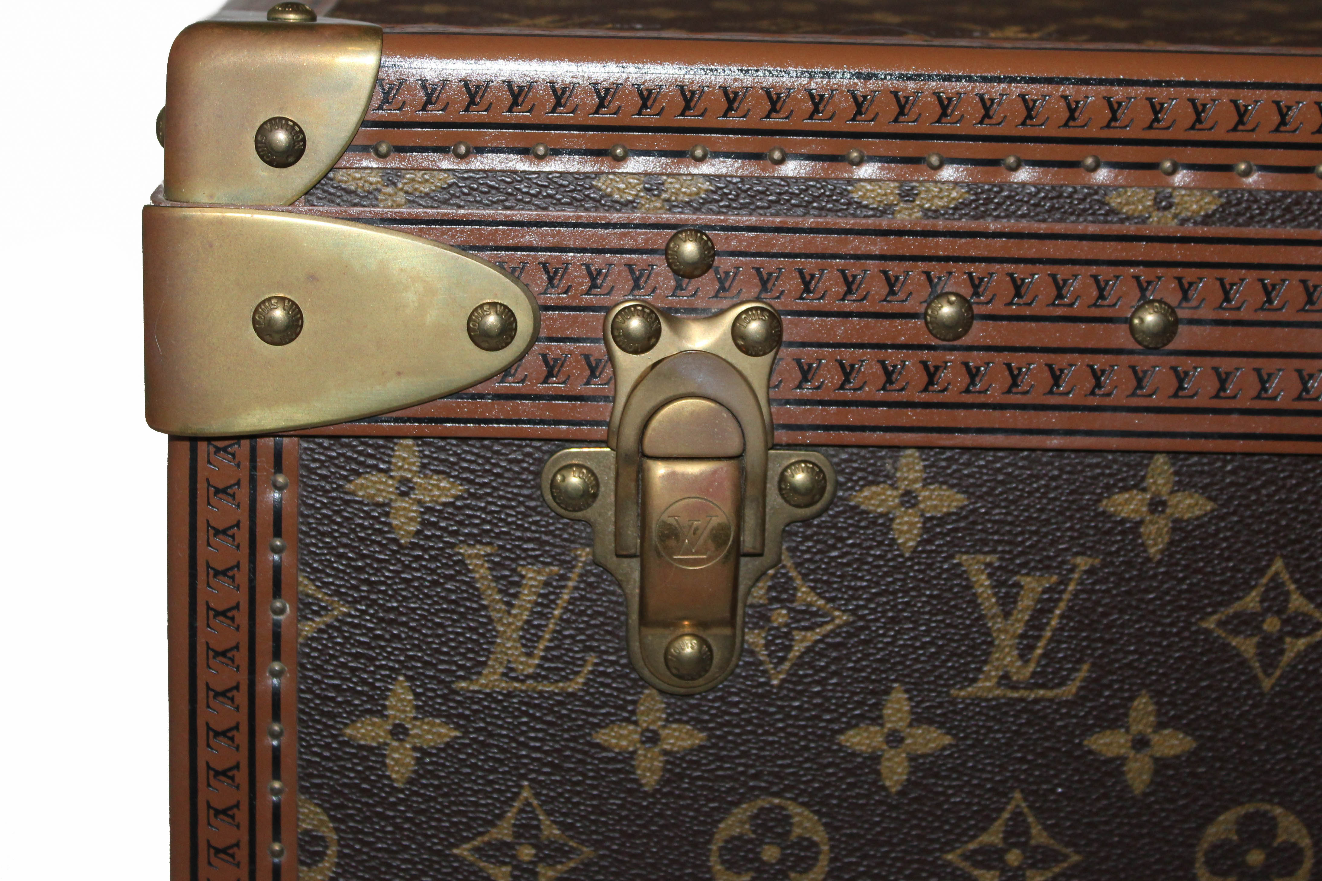 Authentic Louis Vuitton Monogram Alzer 75 Trunk Hard Case Suitcase - Luxury Travel Luggage for Business Trips & Vacations