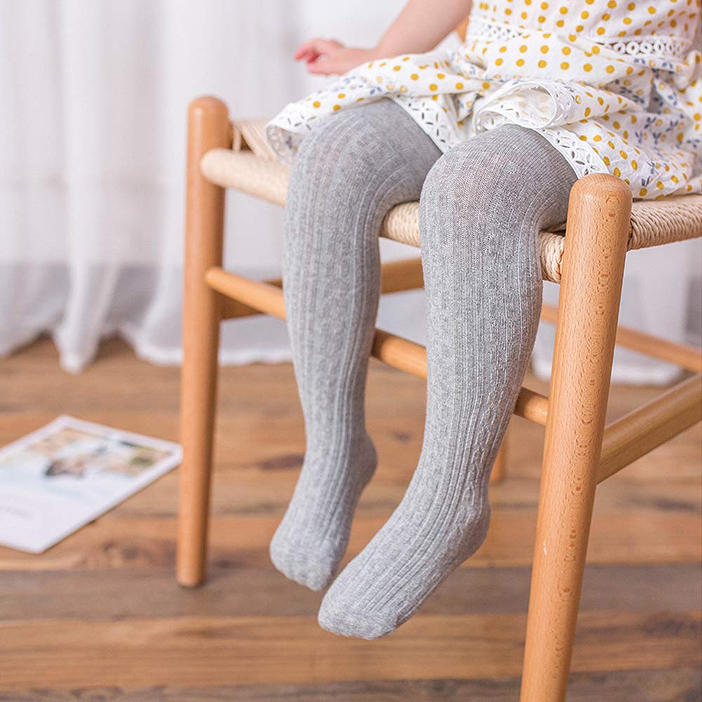 Century Star Baby Tights for Girls - Soft Cotton Toddler Leggings & Warm Knit Socks | Newborn to Infant Pants for Playtime, Daycare & Winter Outfits
