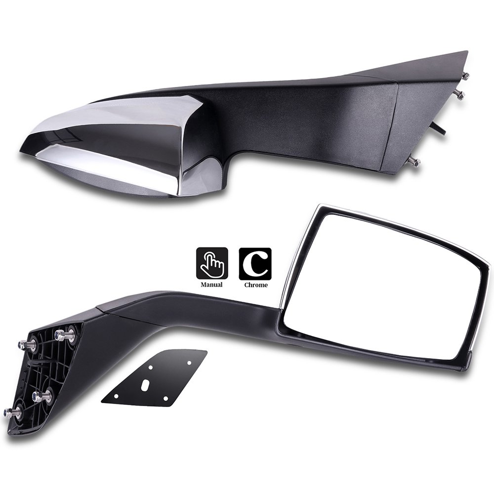**AUTOMUTO Manual Non-Heated Hood Door Mirrors for Volvo VNL & VN Trucks (2004-2016) - ADP80816301S - Perfect for Enhanced Visibility & Safety**    *(Ideal for Truck Drivers, Fleet Maintenance, and Long-Haul Road Trips)*
