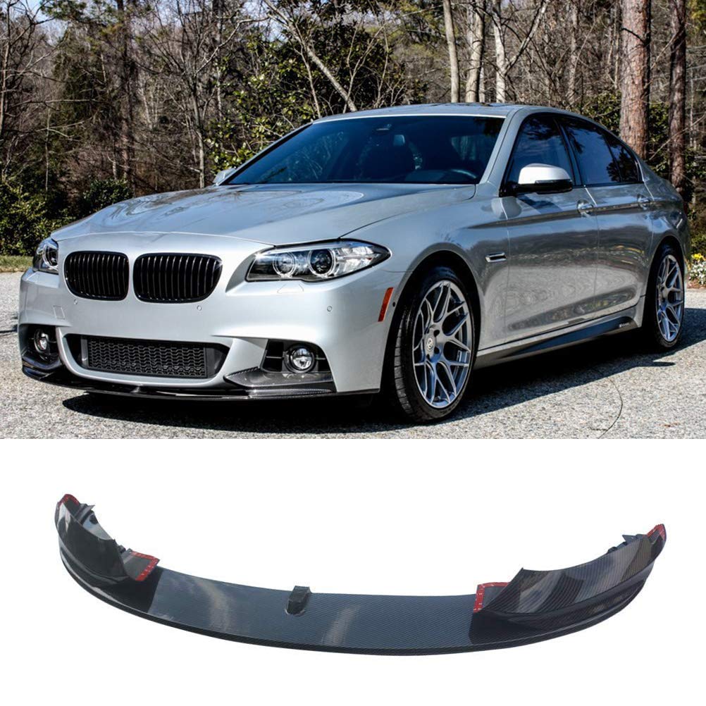 NINTE Front Lip Spoiler for BMW F10 5 Series (2011-2016) | ABS Carbon Fiber Front Bumper Splitter | Compatible with F10 M Sport Bumper | Enhances Aerodynamics & Sporty Look for Street Racing & Car Shows
