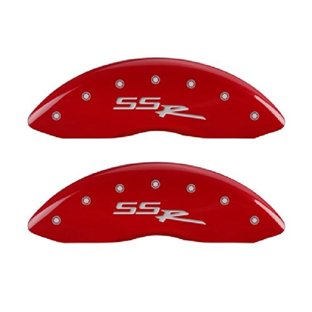 High-Performance MGP Brake Caliper Covers for 2002-2005 Chevrolet Trailblazer & SSR - Front & Rear Set in Vibrant Red - Upgrade Your Ride's Style & Protection