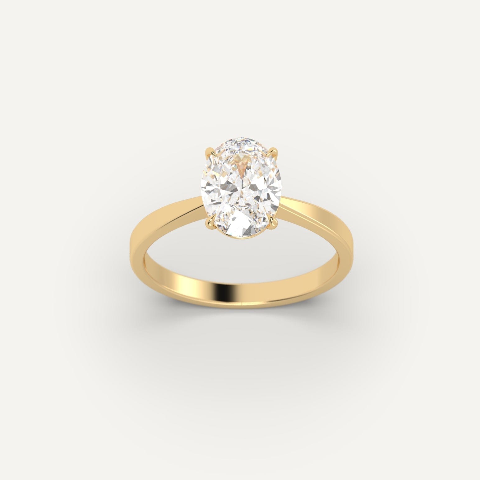 2 Carat Oval Cut Diamond Engagement Ring for Women - Elegant Solitaire Wedding Band, Perfect for Proposals, Anniversaries & Special Occasions
