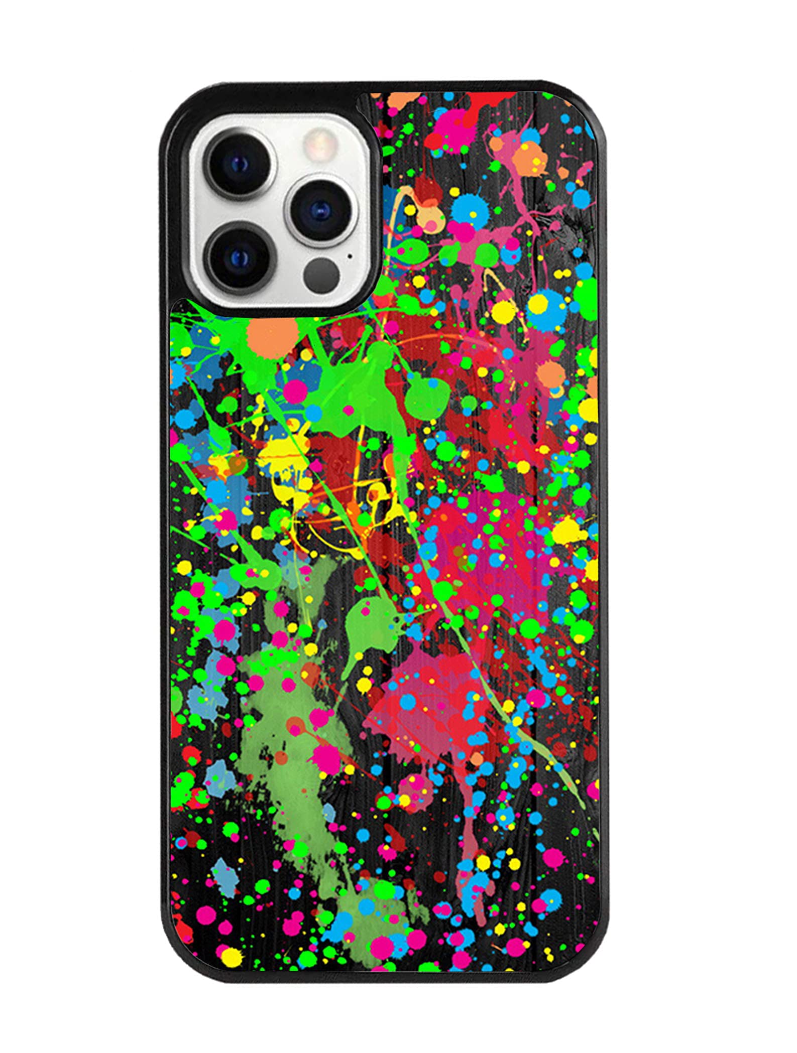 Shockproof iPhone 12 Pro Case with Paint Splatter Design - Durable TPU Protective Cover for Everyday Use & Outdoor Activities