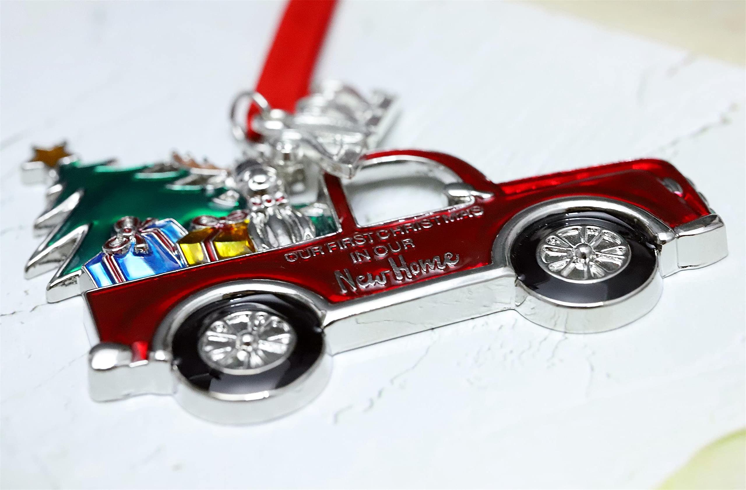 2024 Our First Christmas in Our New Home Metal Ornament - Housewarming Gift for New Homeowners, First House Christmas Tree Decoration - Perfect for Holiday Decor & New Home Celebrations