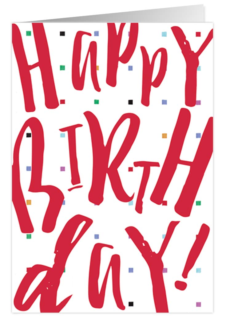 Elegant Caspari Birthday Greeting Cards - Premium Happy Birthday Wishes (1 Count) - Perfect for Parties, Celebrations & Special Occasions