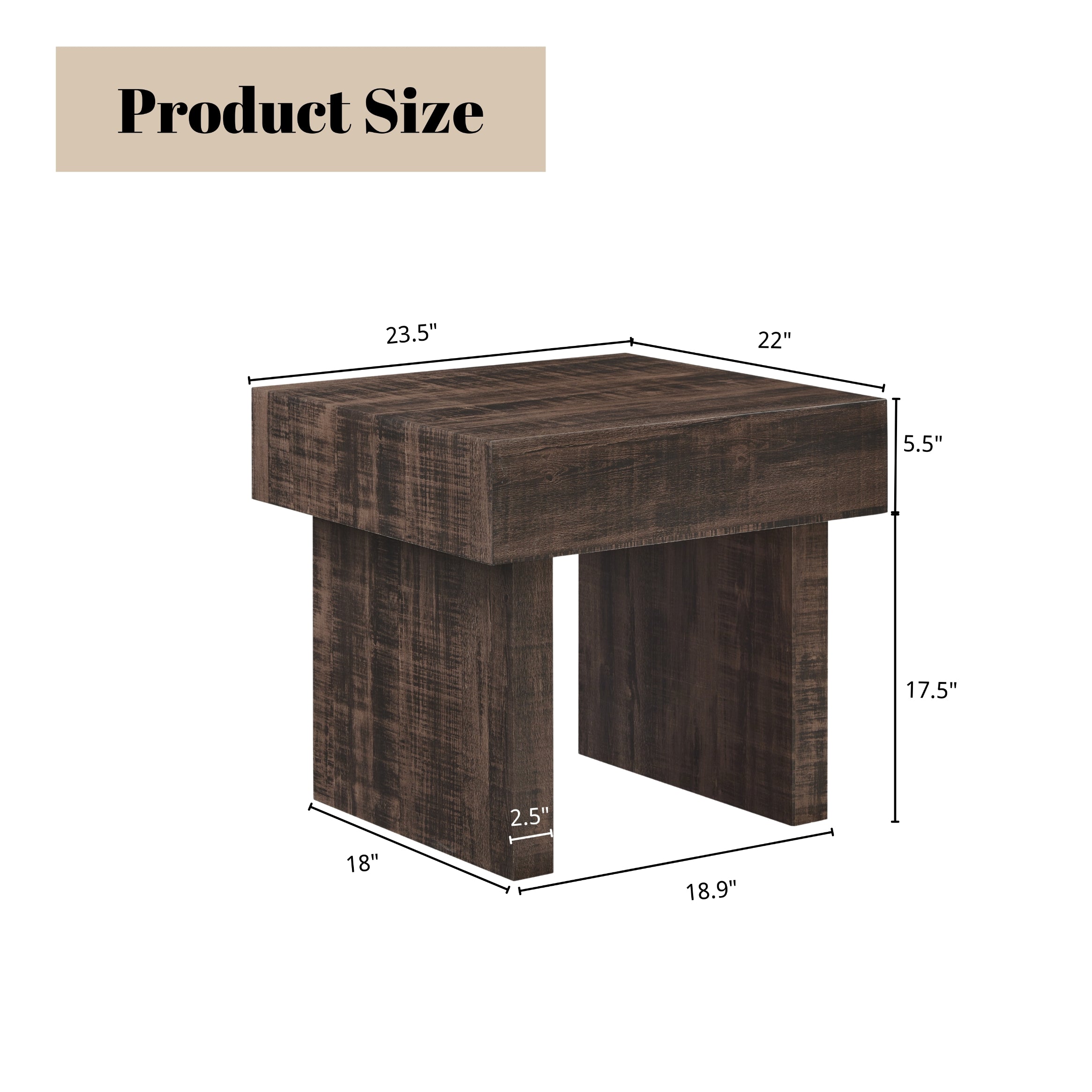 Roundhill Furniture Athens Modern Accent End Table - Stylish Side Table for Living Room, Bedroom & Office - Perfect for Coffee, Books & Decor