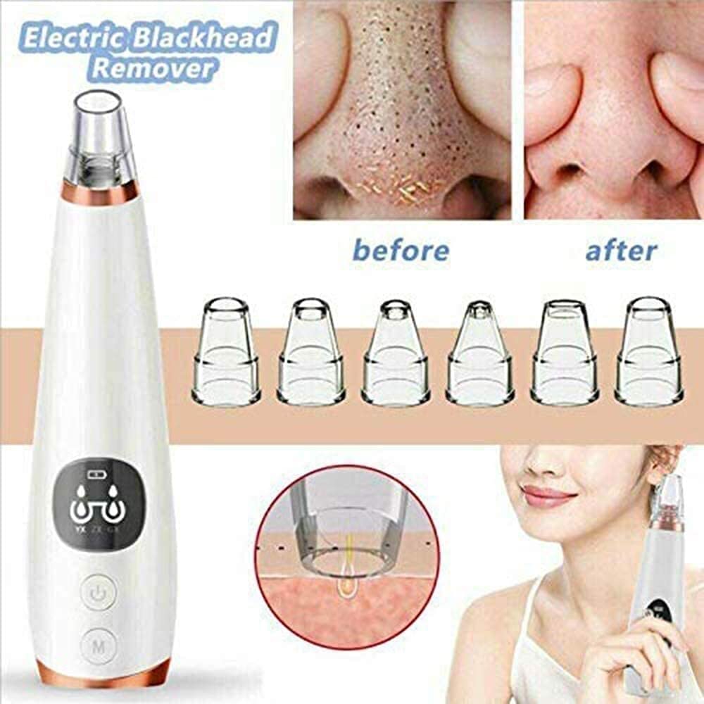 Electric Blackhead Remover Vacuum - USB Rechargeable Pore Cleaner with LED Display for Deep Cleansing | Perfect for Acne-Prone Skin & Daily Facial Care at Home