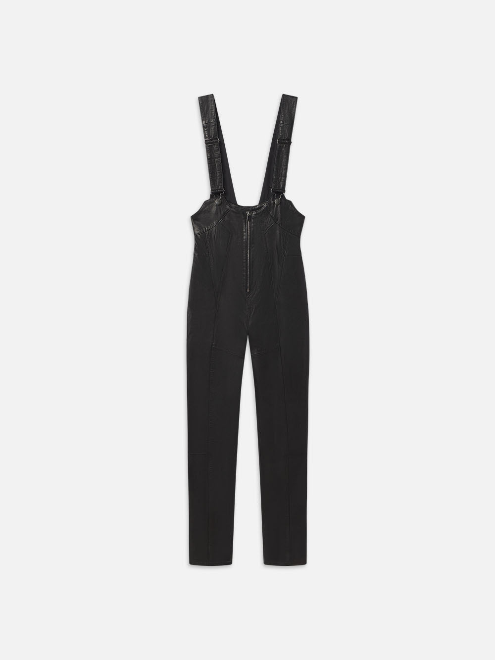 Premium Black Leather Overalls for Men & Women - Durable & Stylish Workwear for Motorcycle Riding, Farming, and Outdoor Activities