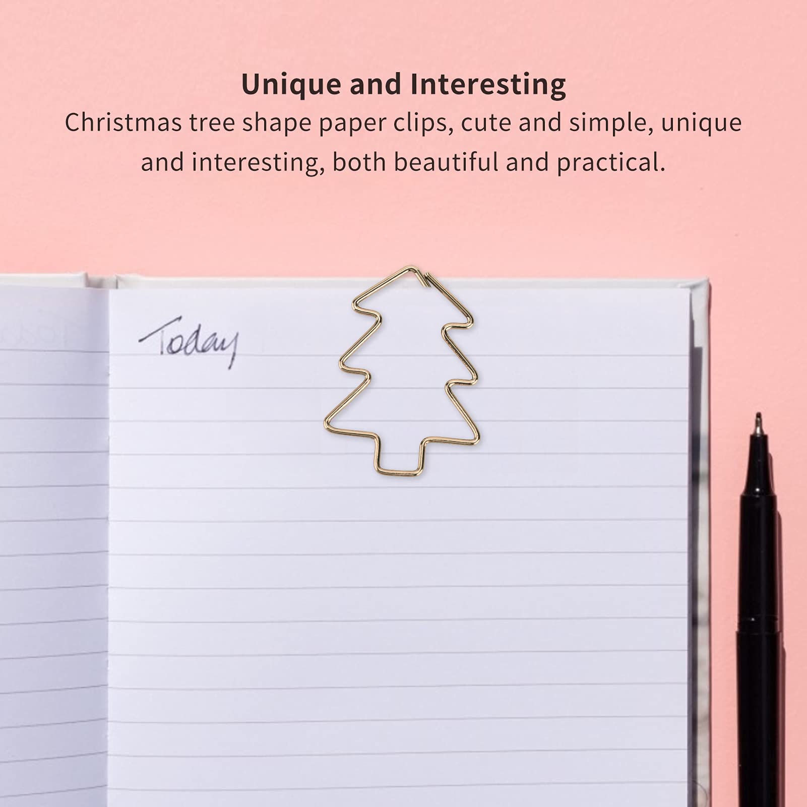20Pcs Christmas Tree Shaped Paper Clips - Rustproof Small Bookmark Clips with Storage Box for Office, School, Document Organizing | Perfect for Holiday Gifts, Book Marking & File Organization