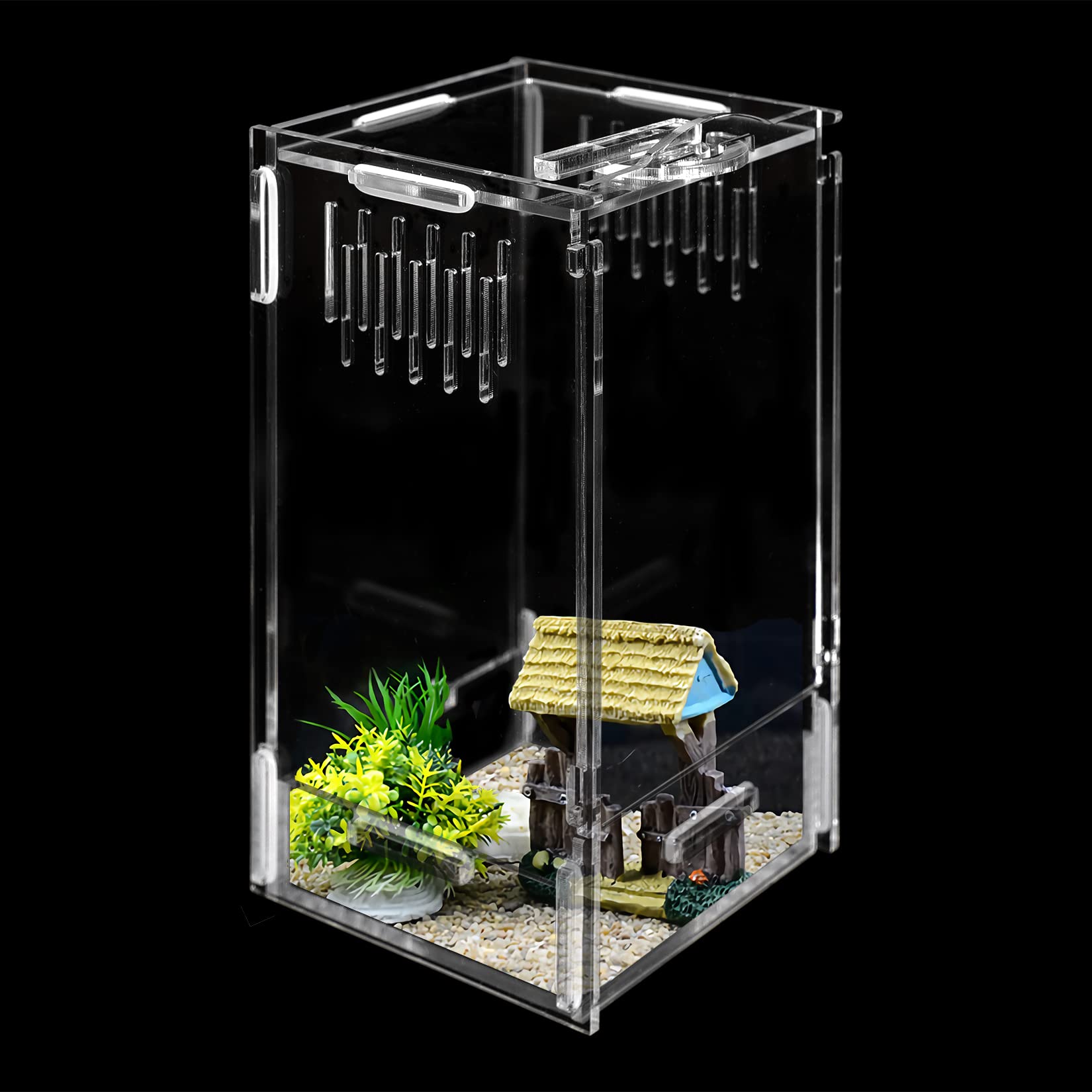 Premium Acrylic Reptile Breeding Box - Transparent Terrarium Habitat for Frogs, Spiders, Snakes & Lizards | Ideal for Pet Breeding, Feeding & Climbing Activities | Perfect for Home, Classroom & Reptile Exhibits