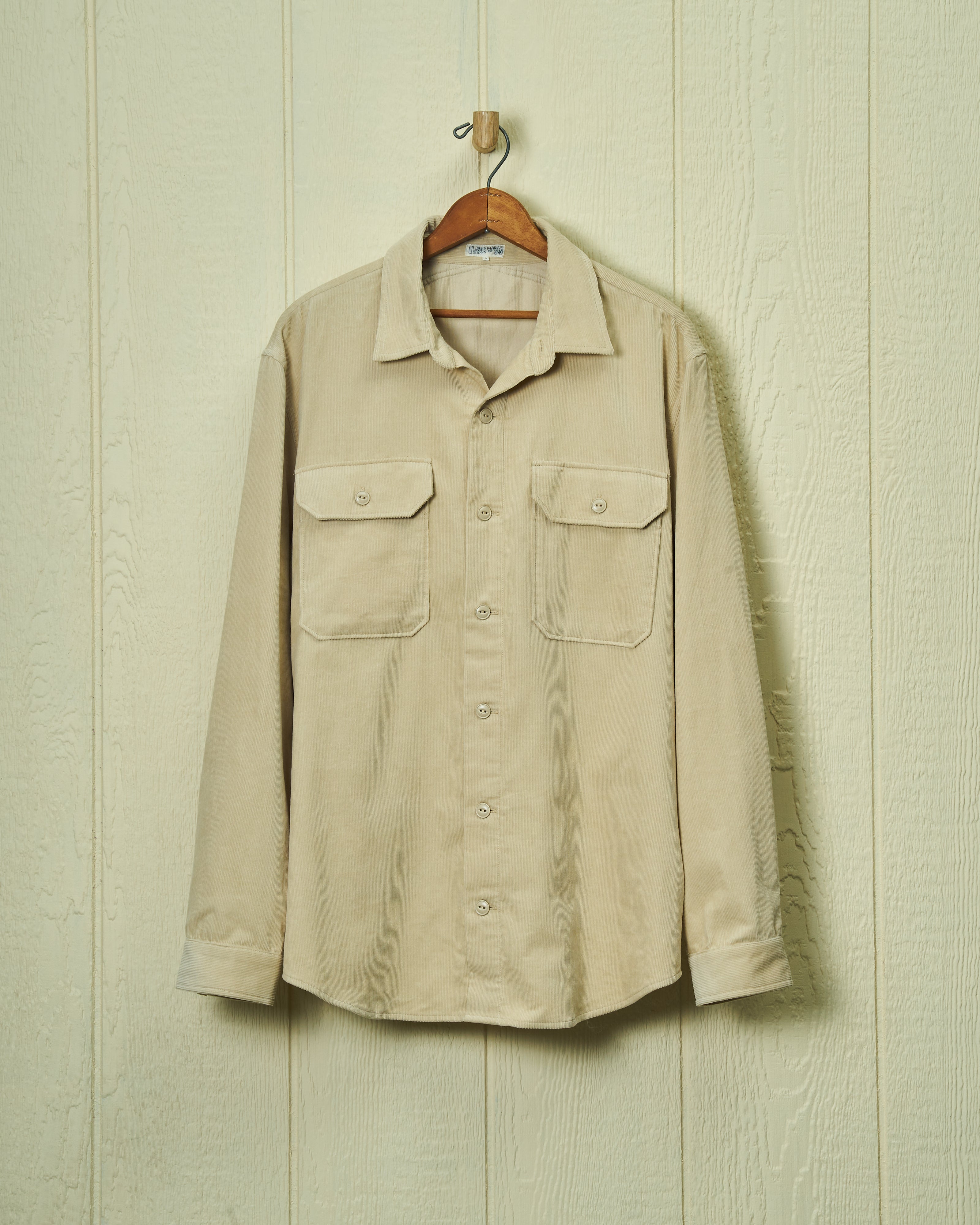 MacArthur Men's Casual Corduroy Shirt in Sand - Comfortable Button Down Shirt for Fall & Winter, Perfect for Office, Outdoors and Daily Wear