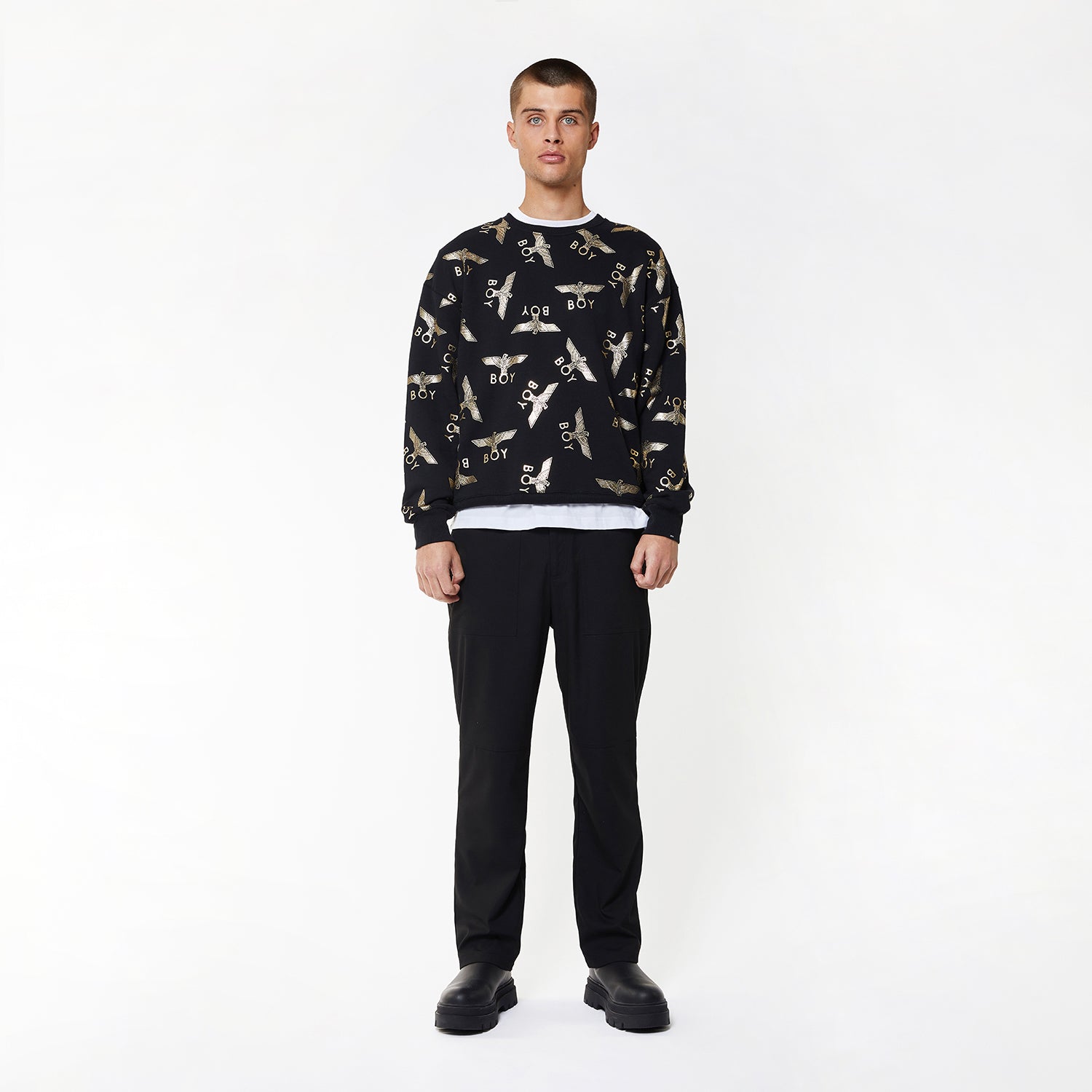 BOY REPEAT SWEATSHIRT - Trendy Oversized Pullover Sweatshirt for Men & Women | Cozy Casual Streetwear | Perfect for Everyday Wear, Gym & Lounge