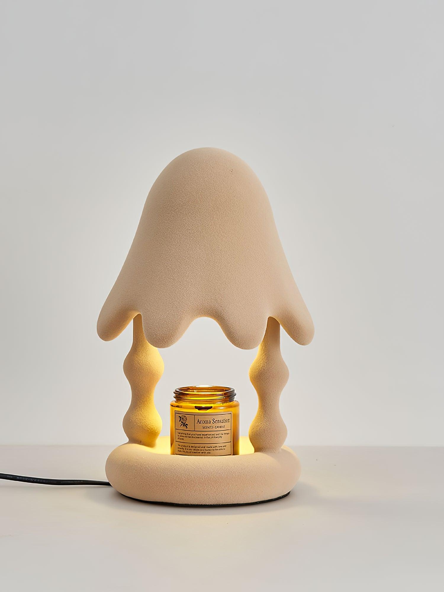 Handcrafted Cedar Wood Table Lamp - Natural Wood Finish, Modern & Rustic Home Decor for Bedroom, Living Room, or Office
