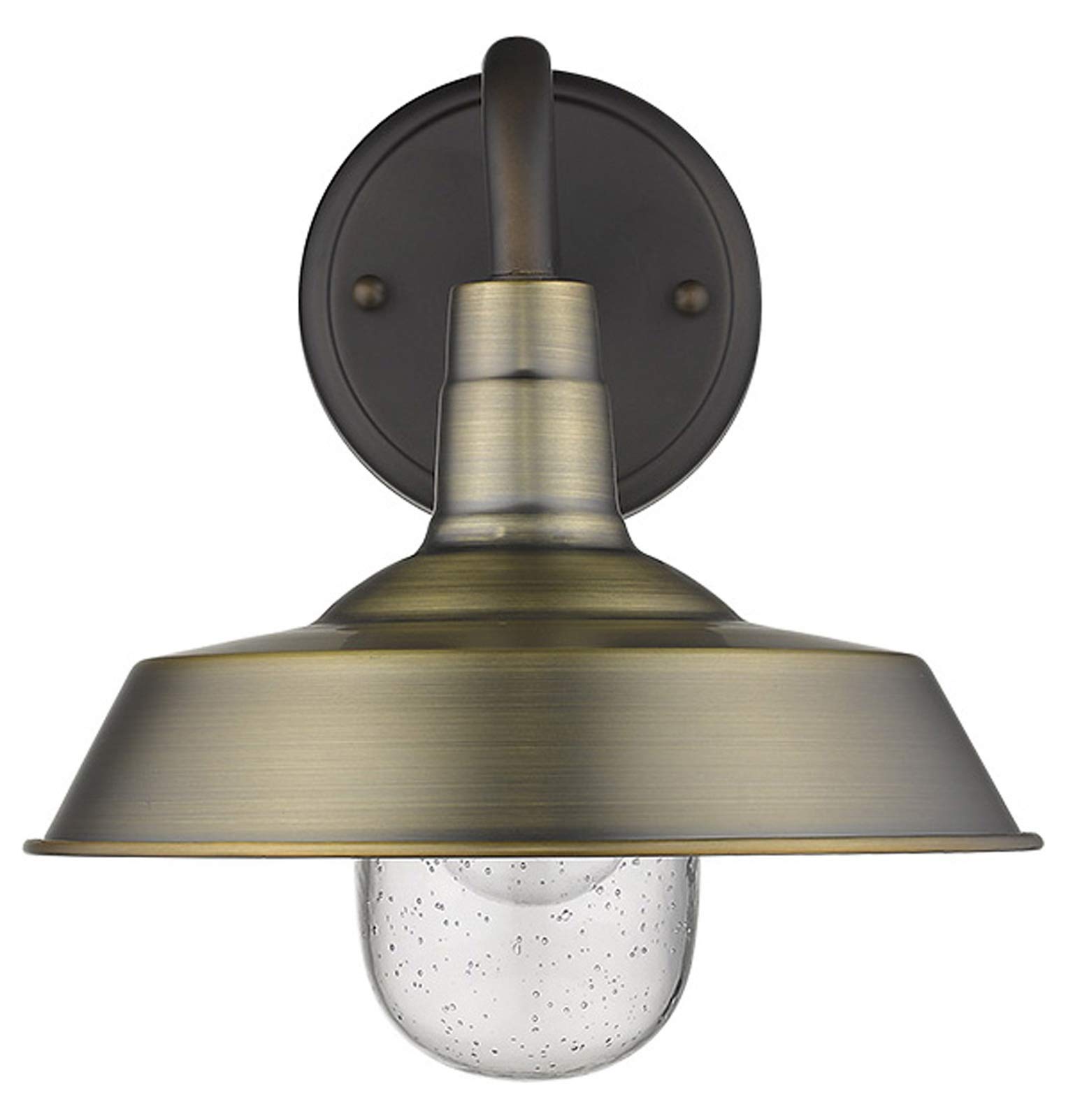 Burry 1-Light Antique Brass Wall Sconce - Vintage Style Bathroom Vanity Lighting for Hallway, Bedroom & Entryway