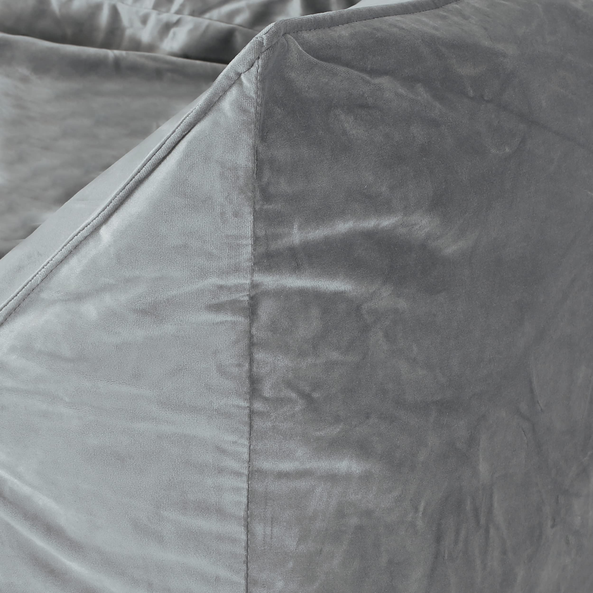 Christopher Knight Home Velie Bean Bag - Soft & Comfortable Gray Bean Bag Chair for Kids & Adults - Perfect for Living Room, Bedroom, Dorm & Game Room Relaxation