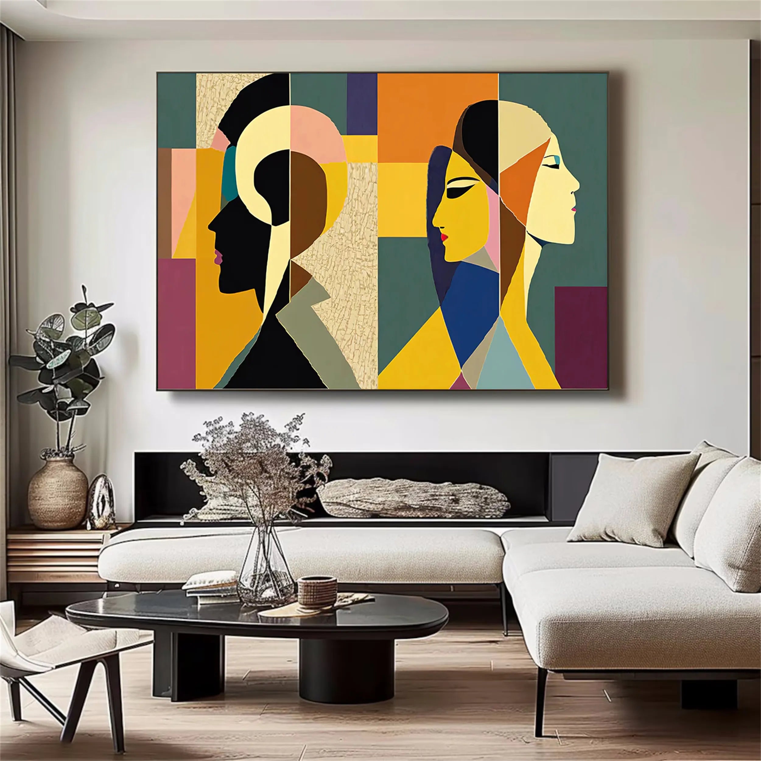 Abstract Painting #AB 133 - Modern Wall Art for Home & Office Decor - Perfect for Living Room, Bedroom or Workspace