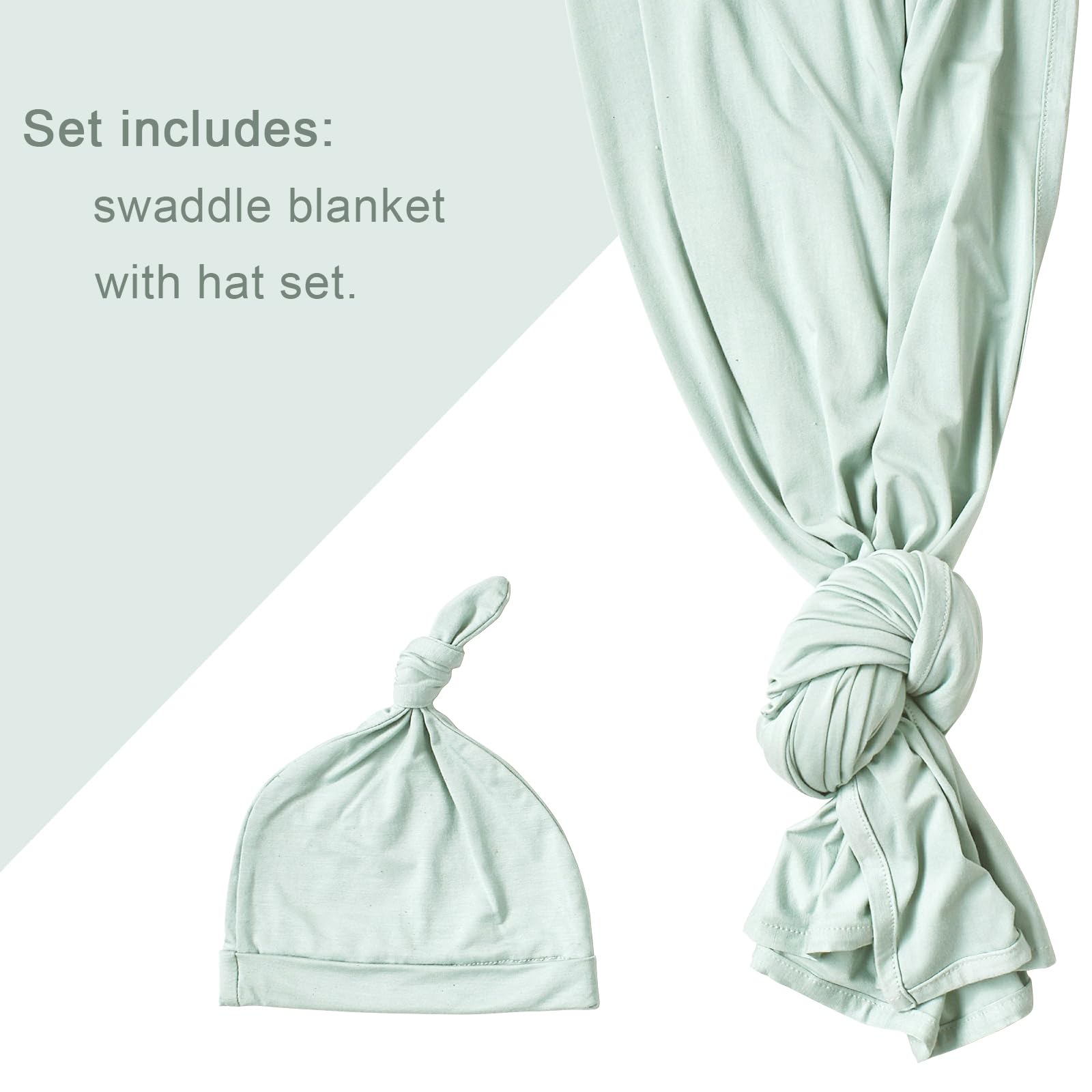 Premium Baby Swaddle Blanket Set with Matching Hat - Soft 35