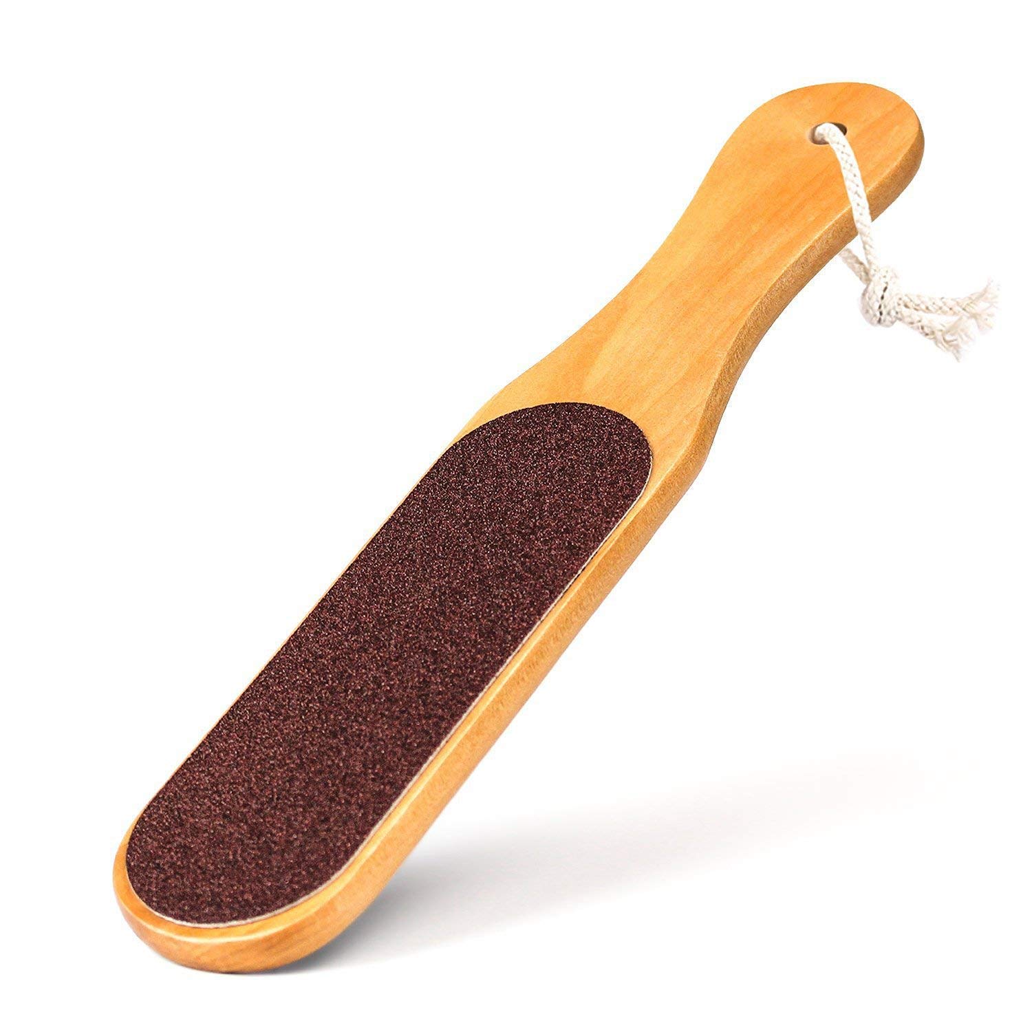 M.S TRADERS Double Sided Foot File Scrubber - Professional Dead Skin & Callus Remover Pedicure Tool with Ergonomic Wooden Handle | Cracked Heels, Hard Skin & Corn Removal for Wet & Dry Feet | Perfect for Home Pedicure, Foot Care & Spa Treatments