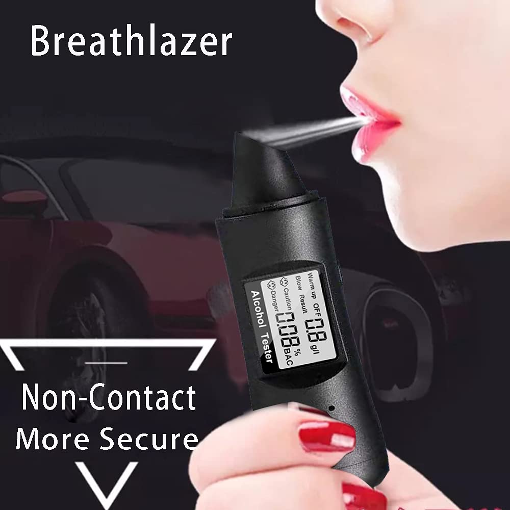 GREENWON Professional Breathalyzer & Alcohol Tester - Portable Mini Drug Test Device with Titanium Gray Finish | Accurate BAC Detection for Personal, Workplace & Road Safety Use