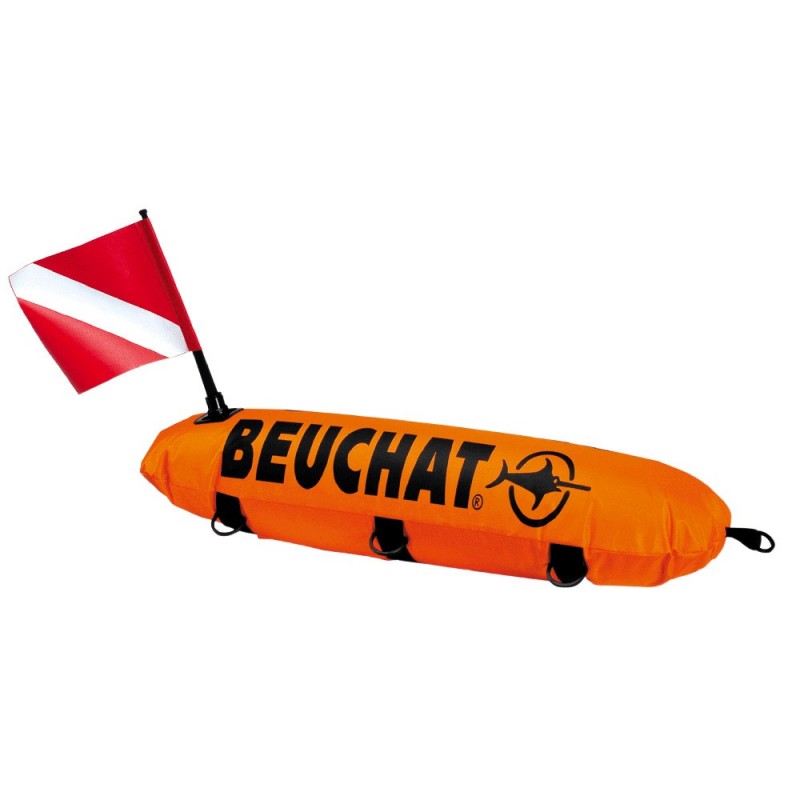 Beuchat Long Double Bag Buoy - High Visibility Scuba Diving Safety Marker for Spearfishing & Ocean Exploration - Perfect for Underwater Navigation & Emergency Signaling