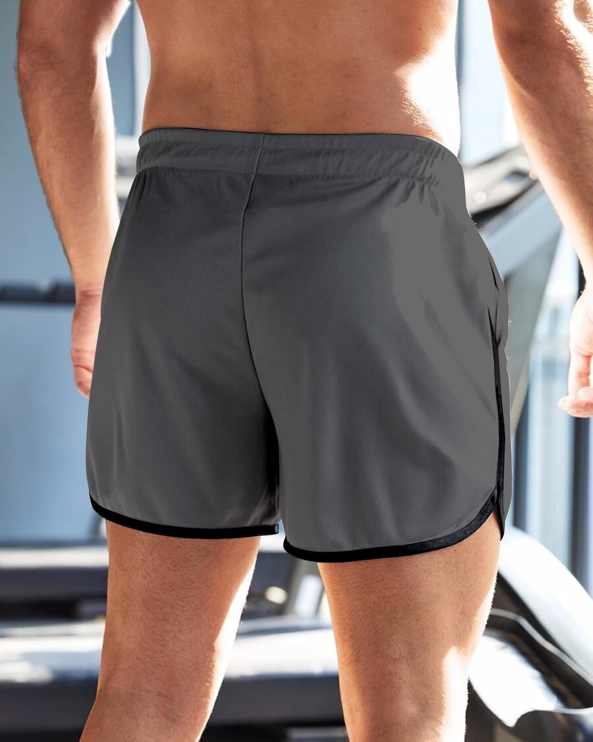 OEBLD Men's 3 Inch Running Shorts - Breathable Quick Dry Workout Athletic Shorts with Zipper Pockets for Gym, Jogging & Outdoor Sports