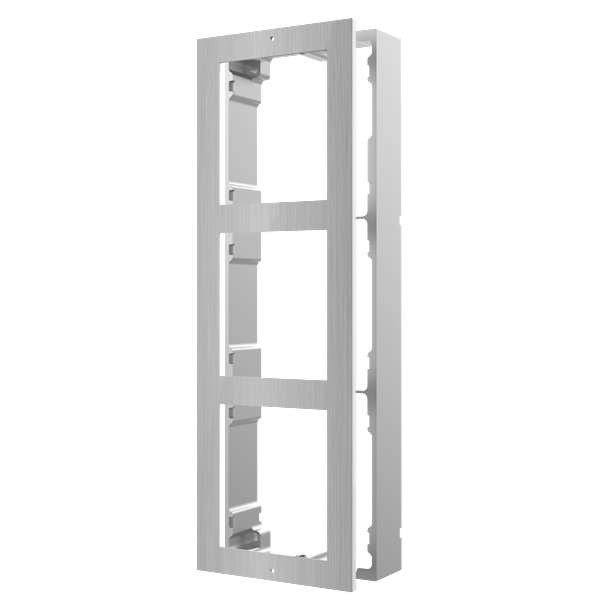 DS KD ACW3/S Modular Intercom Wall Mount Frame for 3 Modules in Stainless Steel – Ideal for Office, Apartment & Commercial Building Security Systems