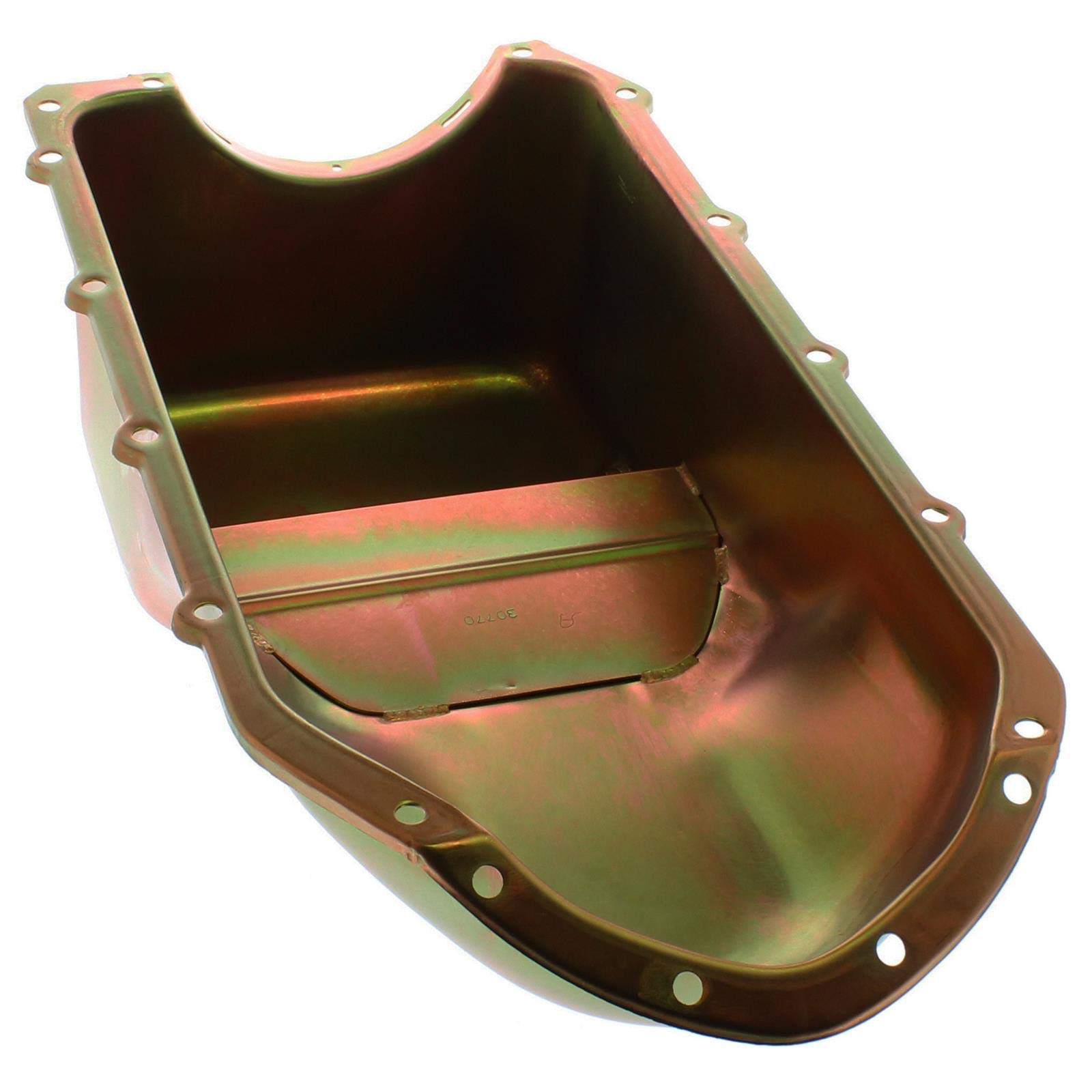 Milodon 30770 4 Quart Stock Replacement Oil Pan - High Performance Engine Oil Pan for Chevy, Ford, Dodge - Perfect for Street Rods, Muscle Cars & Classic Car Restoration