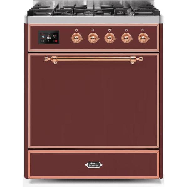 ILVE Majestic II Series 30 Inch Dual Fuel Freestanding Range - Gas/Propane Compatible (UM30DQNE3) | Professional Kitchen Appliance for Home Chefs & Cooking Enthusiasts