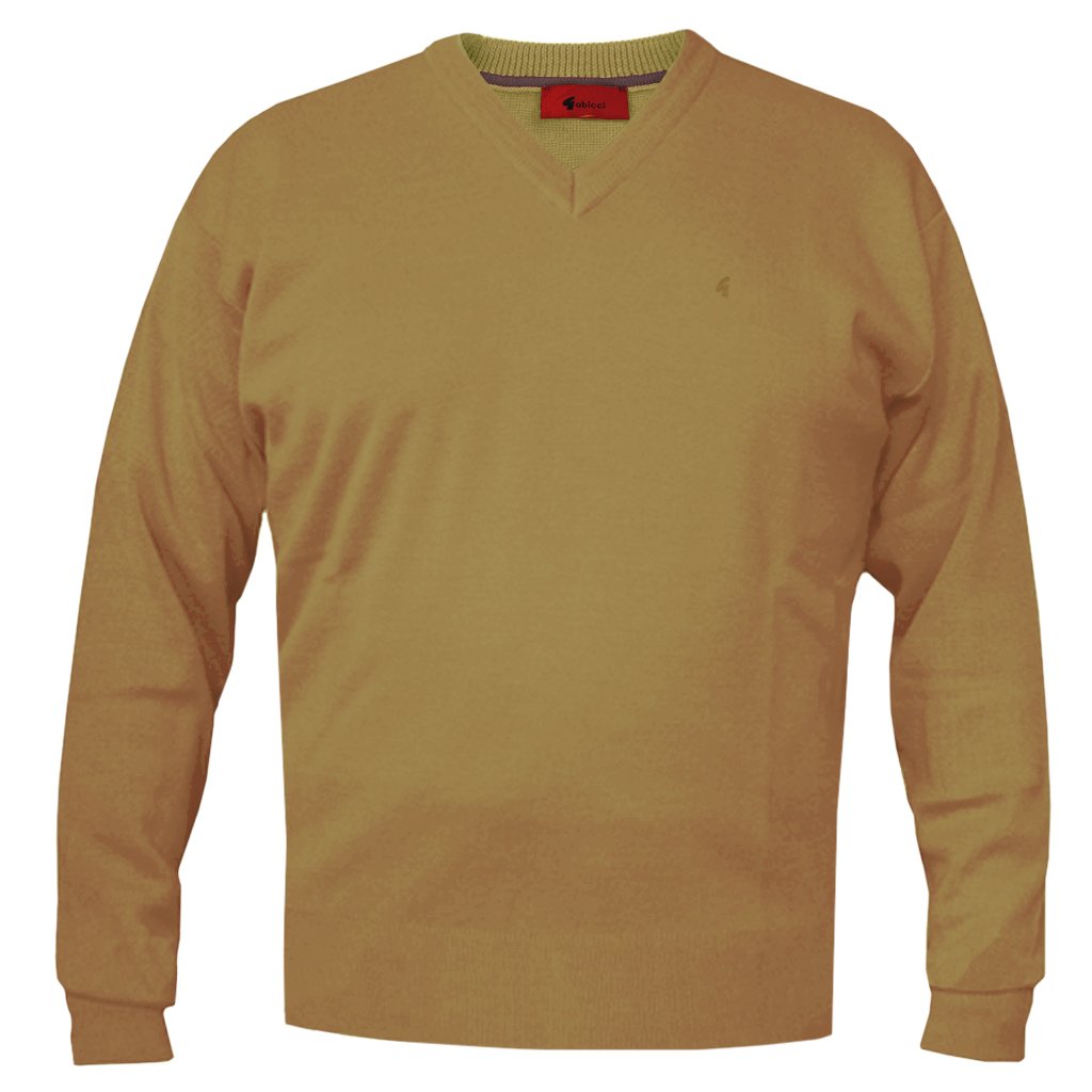 Gabicci G00K01 Classic V-Neck Plain Jumper Knitwear for Men - Soft Comfortable Pullover Sweater for Casual Wear, Office & Winter Outfits
