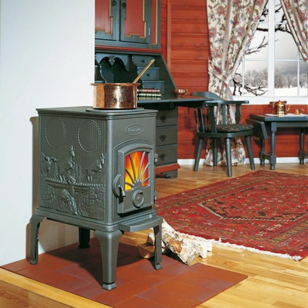 Dovre 40 CBS 2 Cast Iron Wood Stove - Efficient Heating for Home & Cabin | Perfect for Living Rooms, Basements & Outdoor Spaces