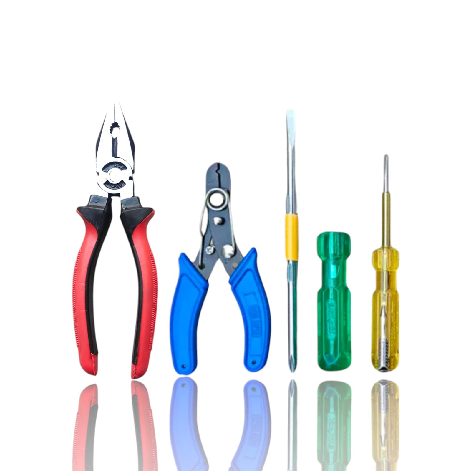 SKY BLUE Enterprises 4-in-1 Electrician Tool Set - Pliers, Wire Stripper, Voltage Tester & 2-in-1 Screwdriver | Professional Electrical Repair Kit for Home Wiring, DIY Projects & Automotive Work