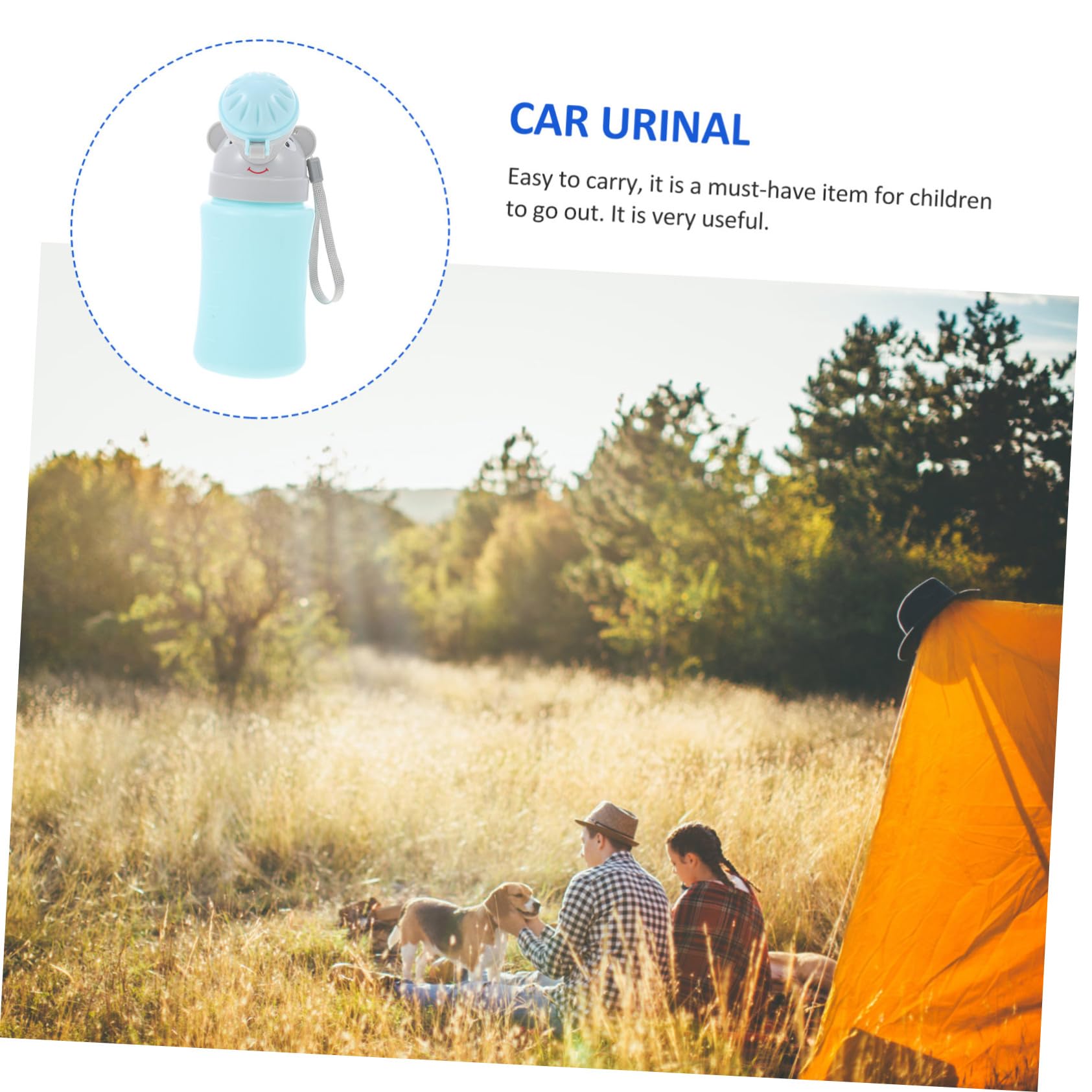 UPKOCH Portable Car Urinal for Men - Emergency Travel Toilet with Leak-Proof Design & ABS Material - Perfect for Road Trips, Camping & Long Drives (Green)