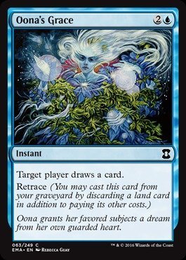 Magic The Gathering - Oona's Grace (063/249) - Eternal Masters MTG Card | Collectible Trading Card Game for Players & Enthusiasts | Perfect for Deck Building & Competitive Play
