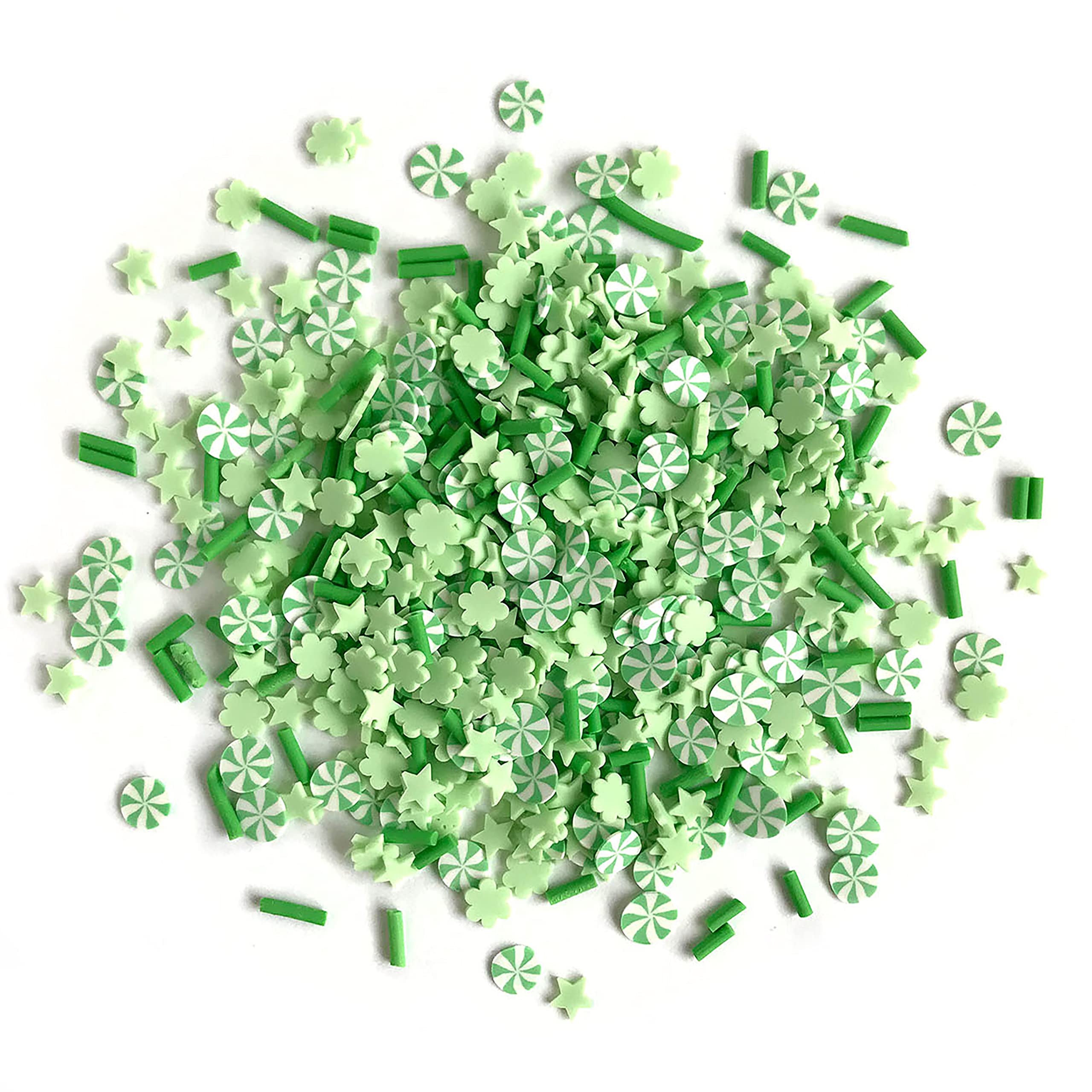 St. Patrick's Day Polymer Clay Embellishments Kit - 2,400 Pieces for DIY Crafts, Scrapbooking, Card Making & Shaker Crafts - Buttons Galore - Perfect for Holiday Decorations, Gift Wrapping & Party Favors