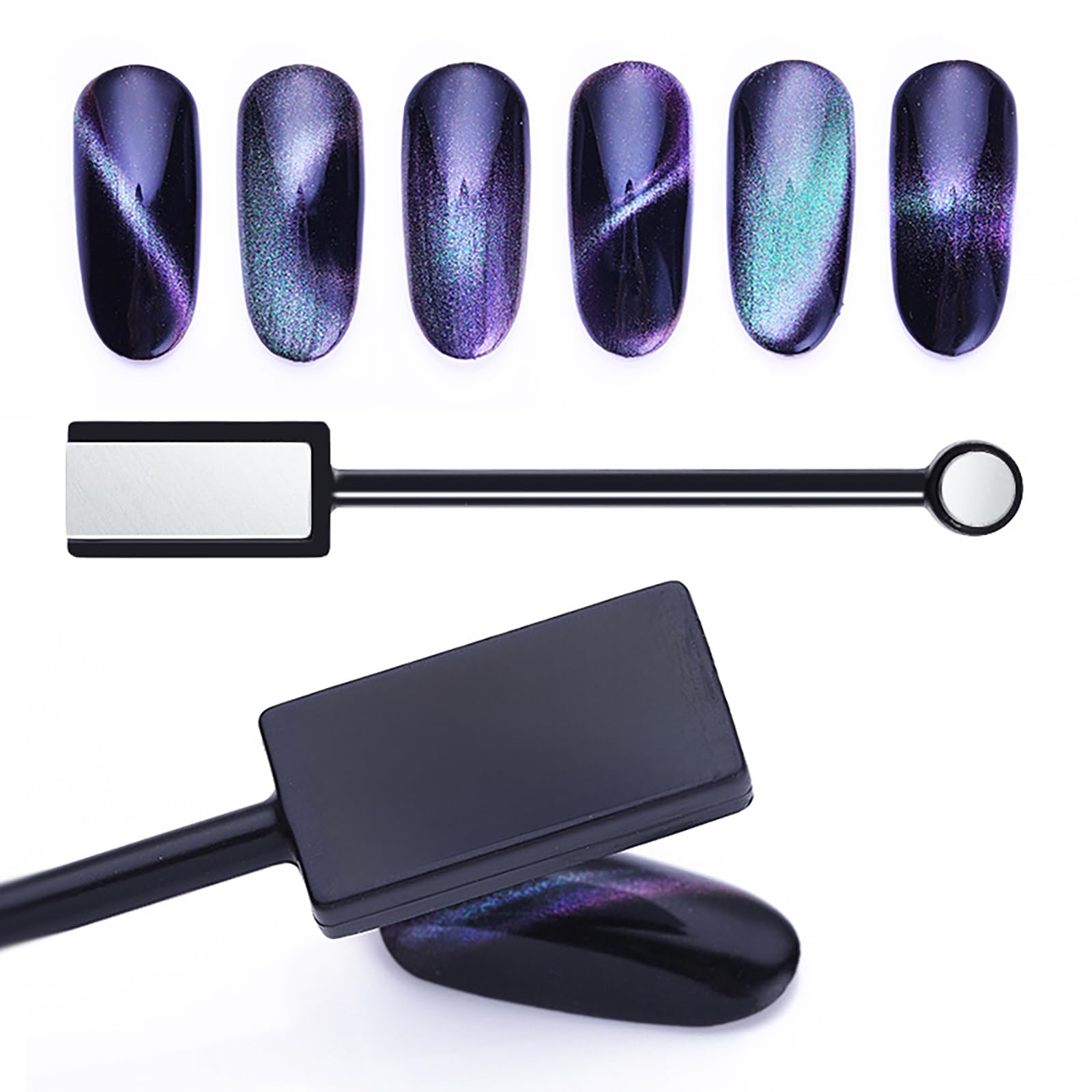 13pcs Cat Eye Nail Magnet Set - Salon Strong Magnetic Polish Tool for Nail Art