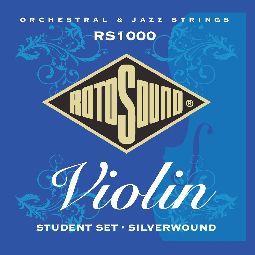 Rotosound RS1000 Silver Wound Violin Strings - Premium Quality Economy Set for Violin Players | Perfect for Practice, Performances & Studio Recording