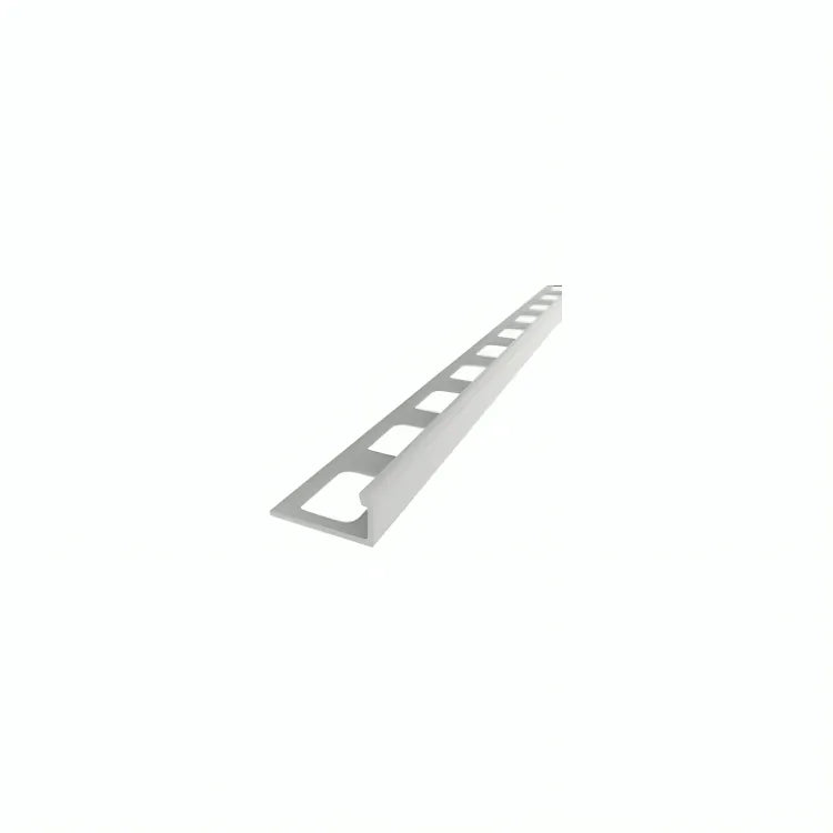 8 Pack PVC L-Shaped Tile Trim - Light Grey Edge Protector for Bathroom, Kitchen & Flooring Tiles - Waterproof & Durable Wall Corner Molding